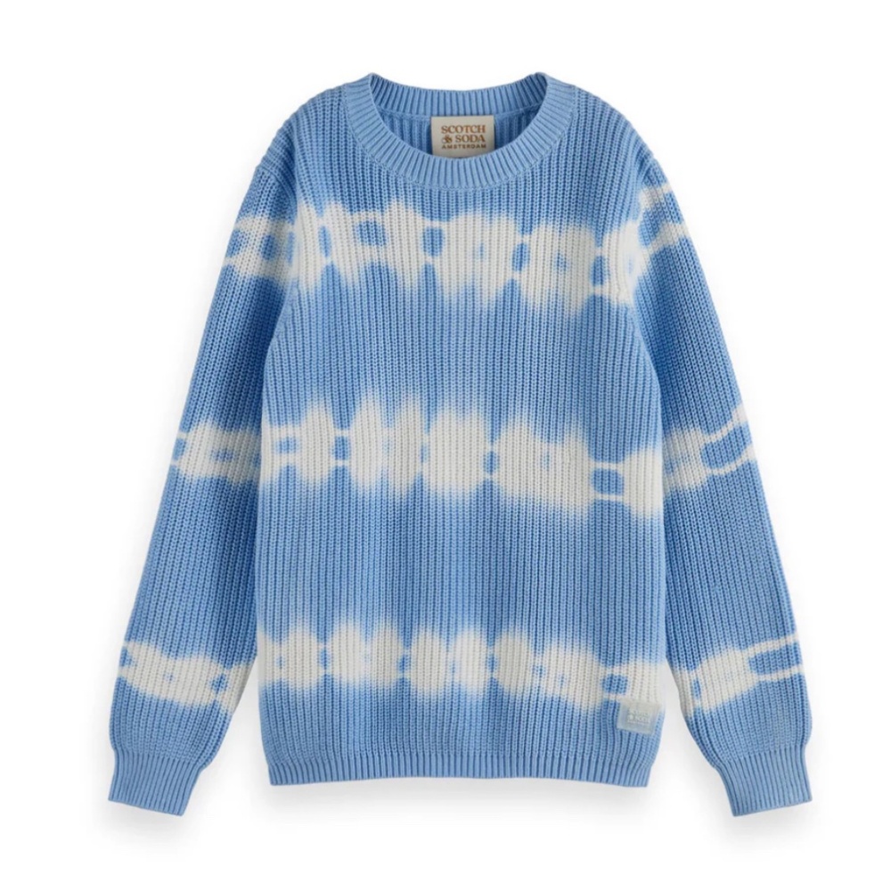Scotch & Soda Chunky Tie Dye Crewneck Sweater